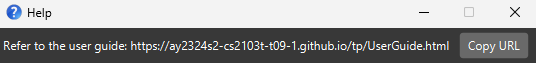 help message